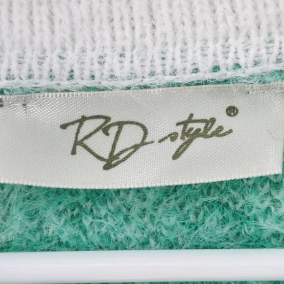 RD Style Women's Half Button Down Drop Shoulder Sweater - S/P - Picture 4 of 6